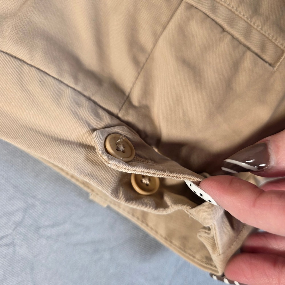 Talbots Womens Khaki Chino‎ Shorts Size 6 Tan Cotton Stretch Mid Rise - Picture 8 of 11